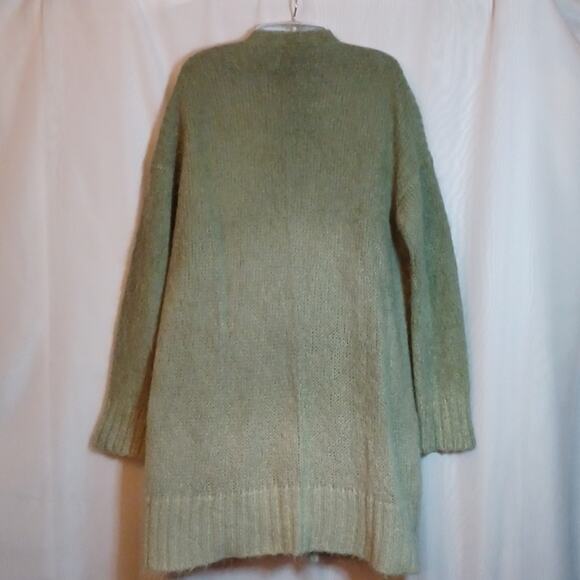 Anthropologie Alpaca & Merino Wool Two Tone Green Cardigan Size S. - Picture 11 of 14